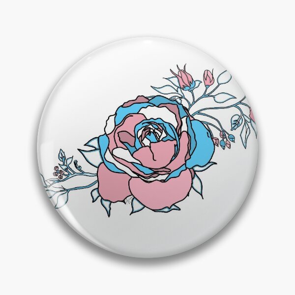 Item preview, Transgender pride flower designed and sold by hopelesskitters.