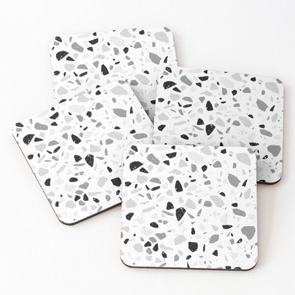 Item preview, Terrazzo Stone Pattern (Black + Gray) designed and sold by NeptuneDesigns.