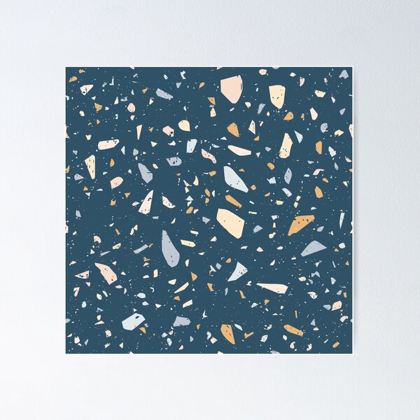 Item preview, Terrazzo Stone Pattern (Blue Green Earthtone) designed and sold by NeptuneDesigns.