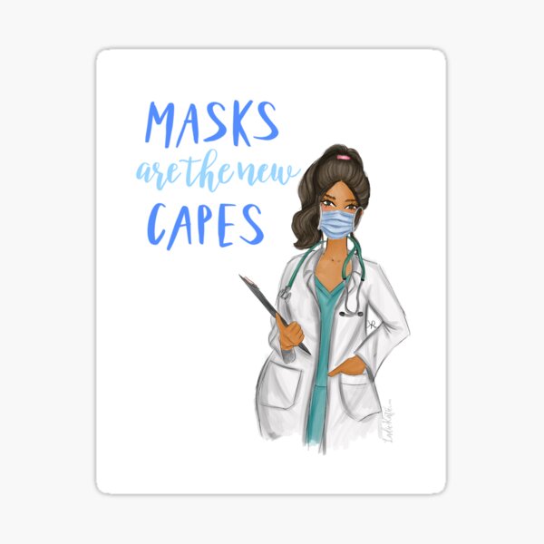 Masks are the new capes (female 2) Sticker