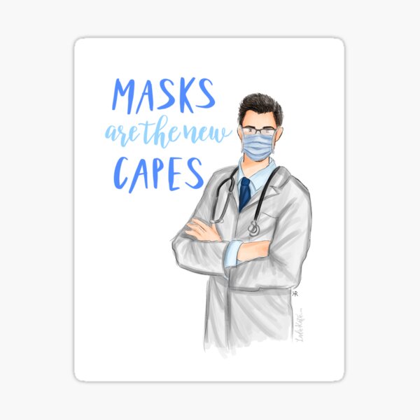 Masks are the new capes (male 2) Sticker
