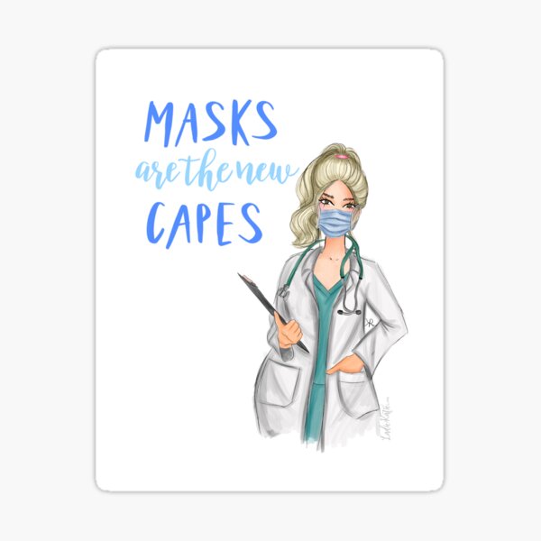 Masks are the new capes (female 1) Sticker