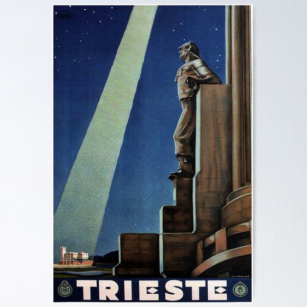 Item preview, Italia Trieste vintage travel poster designed and sold by stickart-marek.
