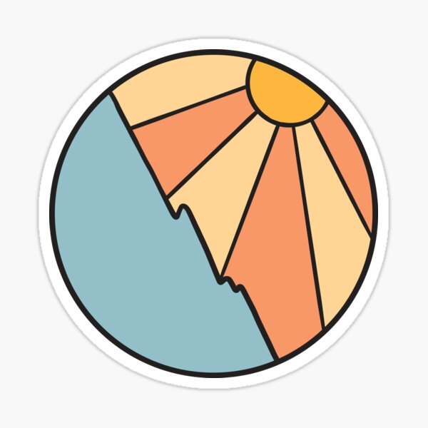 Mountain Sunrise Landscape Sticker