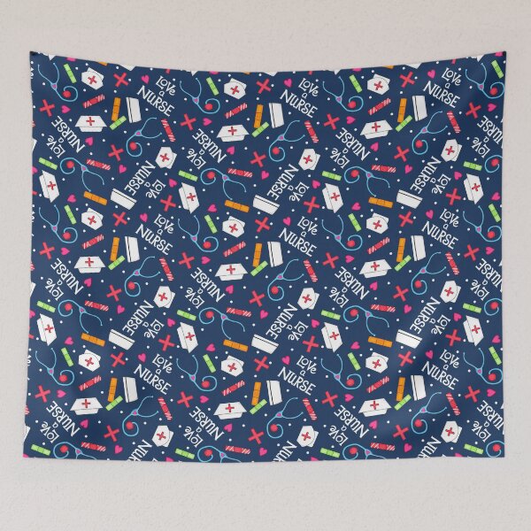 Item preview, Love a Nurse Words Art Navy Blue designed and sold by phyllisdobbs.