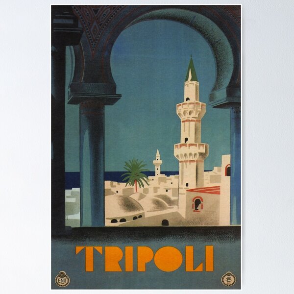 Aperçu de l'œuvre Italia Tripoli affiche vintage créée et vendue par stickart-marek.