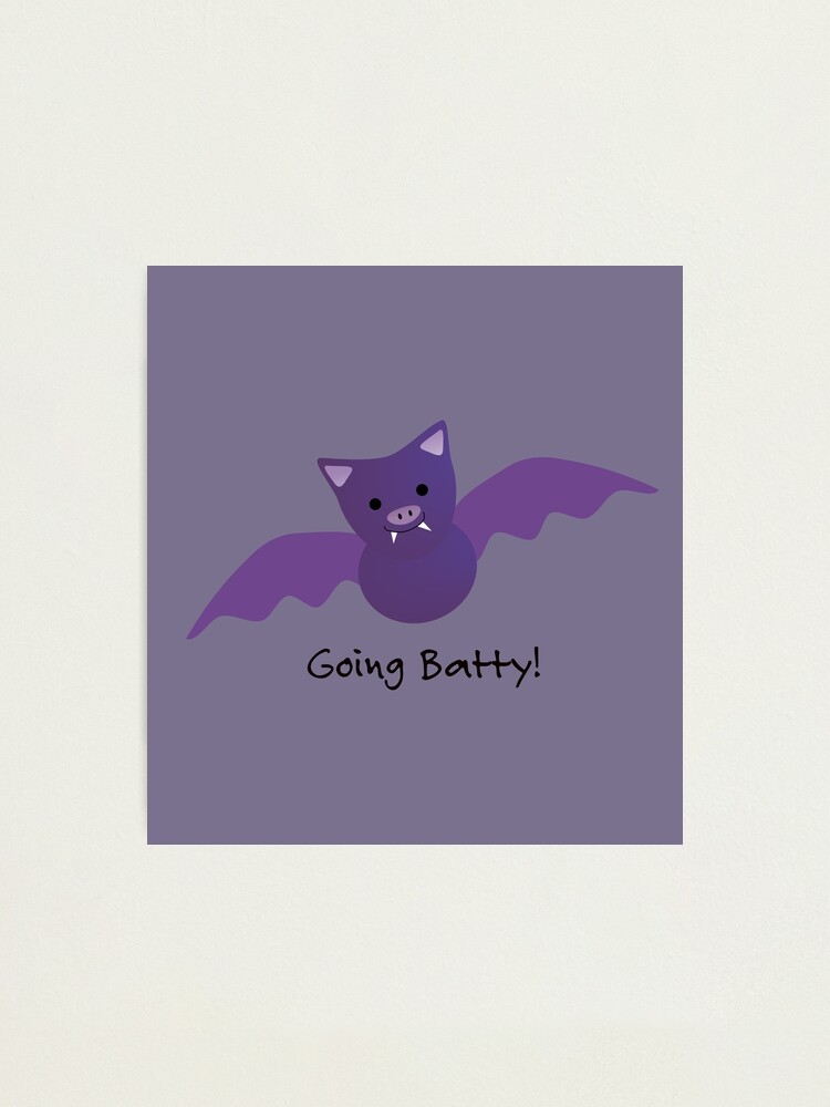 Impression Photo Chauve Souris Violette Mignonne Et Drole Par Eggtooth Redbubble