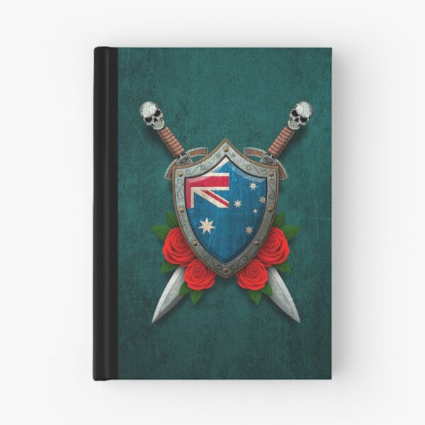 Item preview, Australian Flag on a Worn Shield and Crossed Swords designed and sold by JeffBartels.