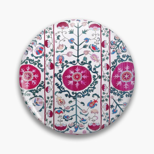 Item preview, Lakai Suzani Vintage Boho Uzbekistan Embroidery Print  designed and sold by Vicky Brago-Mitchell®.