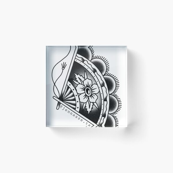 Item preview, Traditional Fan Tattoo designed and sold by jennaszetattoos.