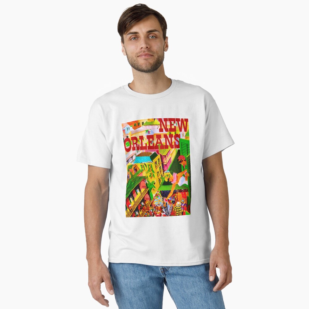 NEW ORLEANS : Vintage Mardi Gras, Travel and Tourism Print Sticker