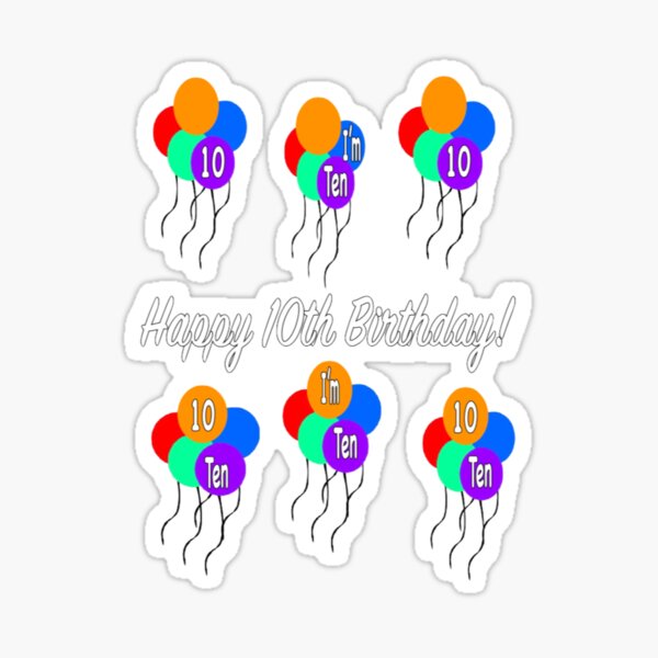 Glintvil Happy Birthday Stickers - Pack of 10