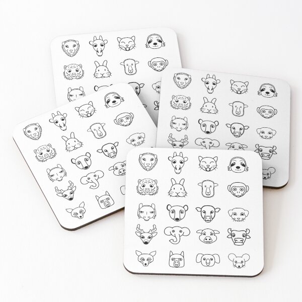 Item preview, Set of cute kawaii cartoon animals designed and sold by hadkhanong.