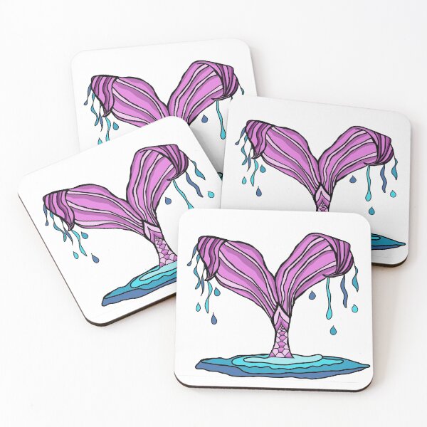 Item preview, MERMAID TAIL - Pink (White Background) designed and sold by Sustainably Wylde.