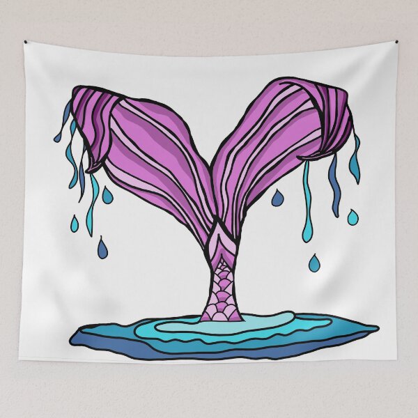 Item preview, MERMAID TAIL - Pink (White Background) designed and sold by Sustainably Wylde.