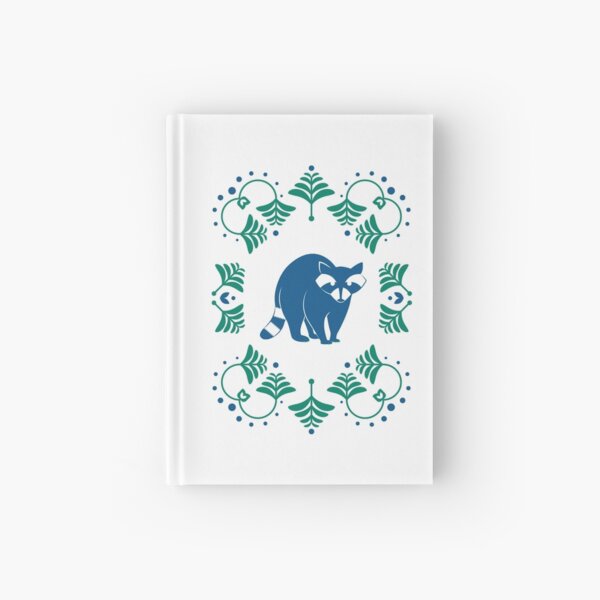 Folk Raccoon Hardcover Journal