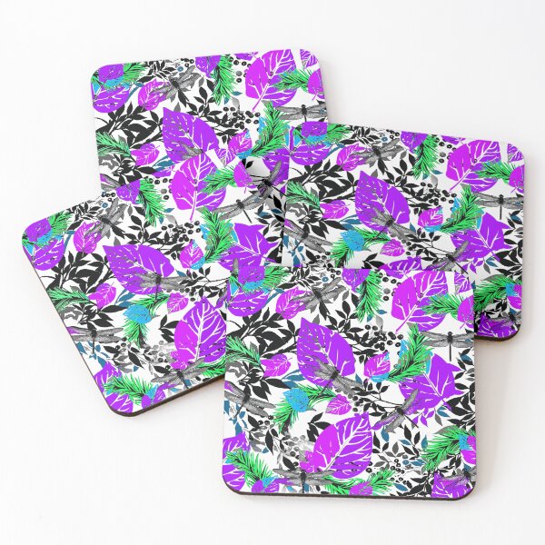 Item preview, PALM LEAF PURPLE DRAGONFLY TROPICAL ISLAND FUN designed and sold by Overthetopsm.