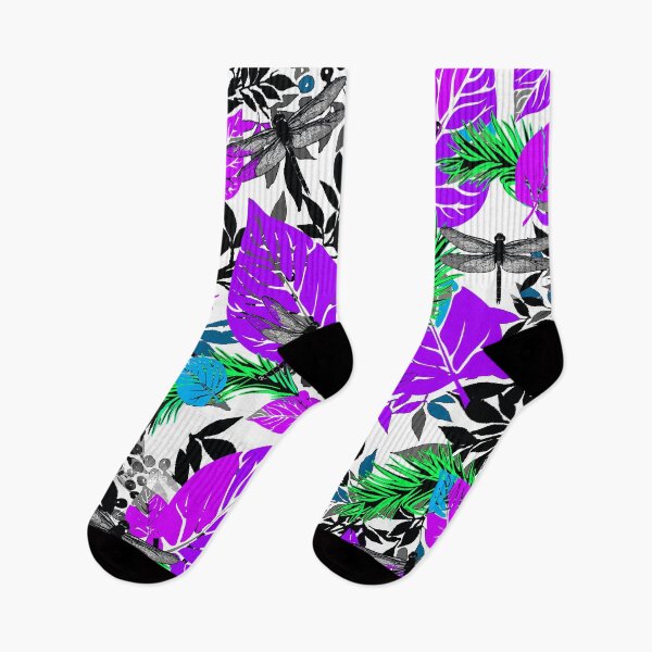 Item preview, PALM LEAF PURPLE DRAGONFLY TROPICAL ISLAND FUN designed and sold by Overthetopsm.