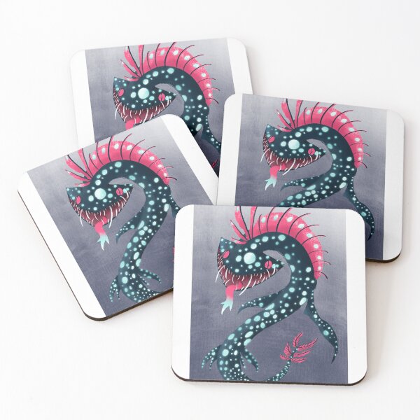 Item preview, Scary Deep Sea Monster Serpent Illustration designed and sold by narwhalwall.