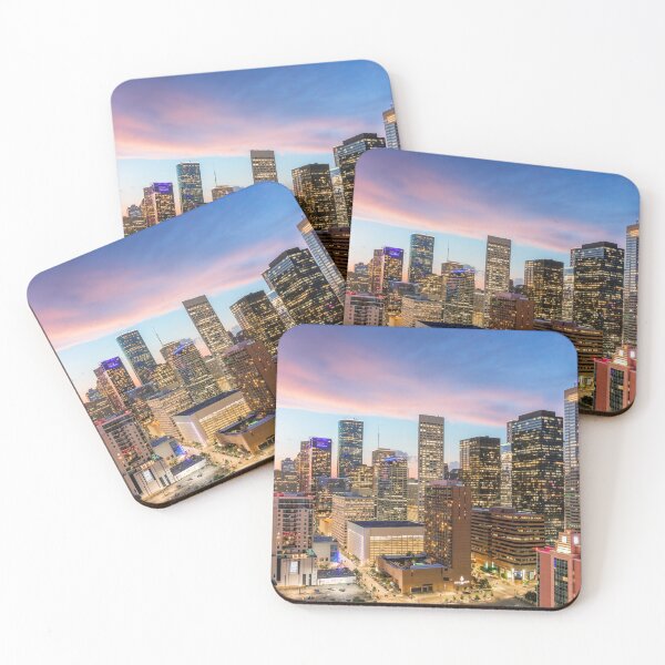 Item preview, Downtown Houston Skyline with a colorful sunset! designed and sold by Raul Cano.