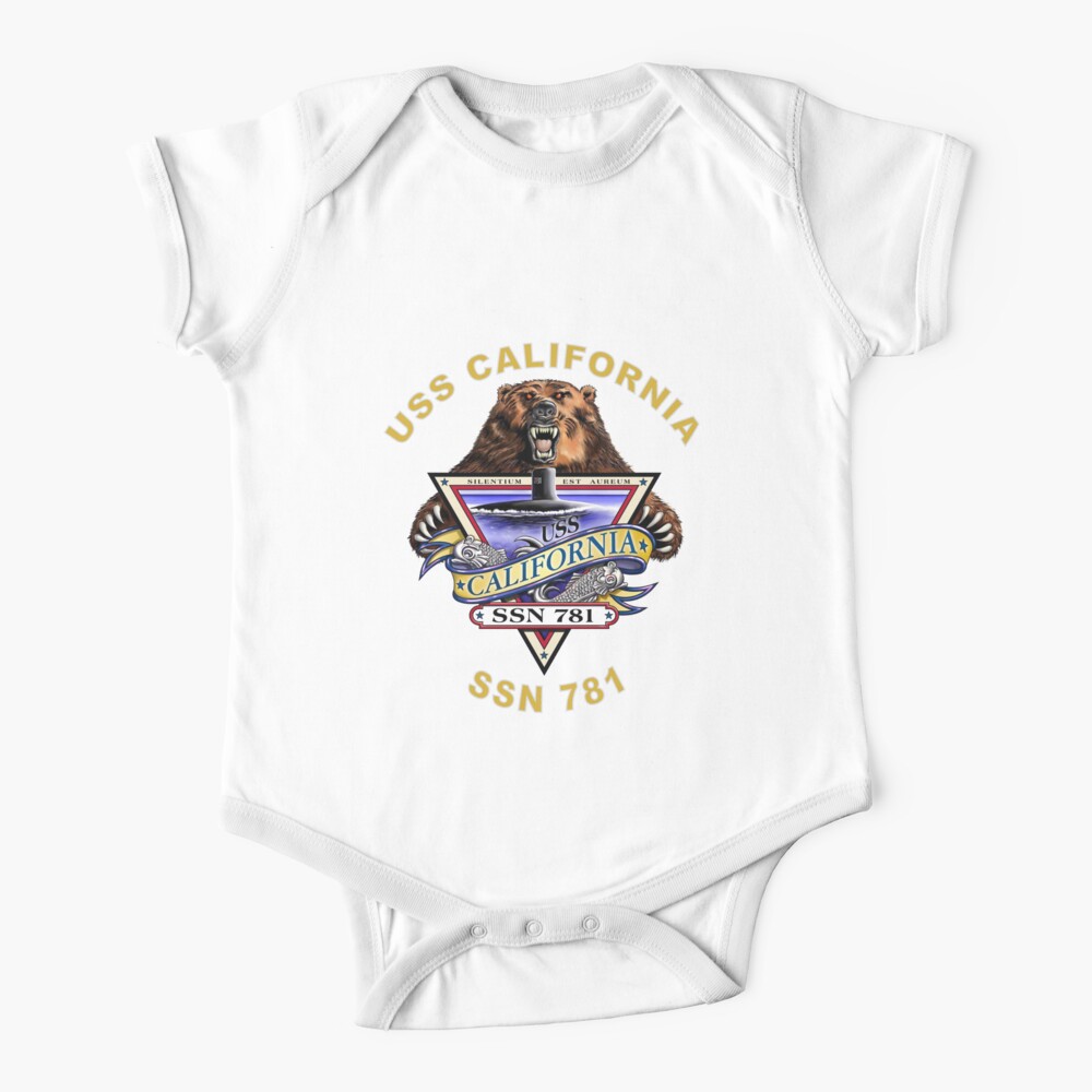 Ssn 781 Uss California Crest For Dark Colors Baby One Piece By Spacestuffplus Redbubble