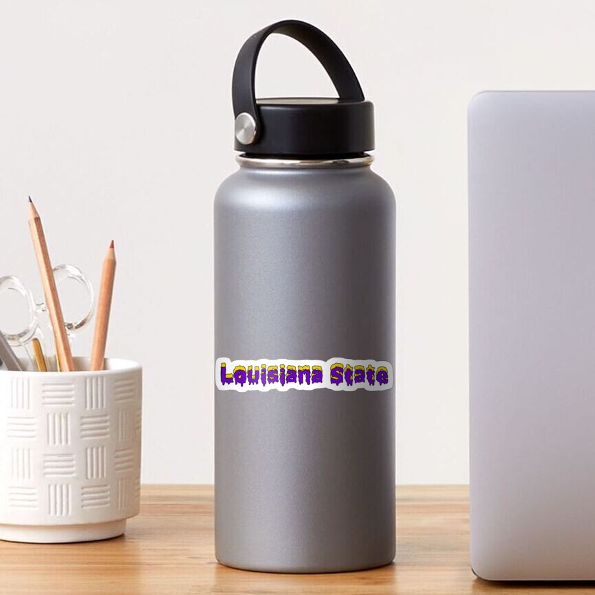 louisiana-state-dripping-letters-sticker-for-sale-by-sydneypakkala