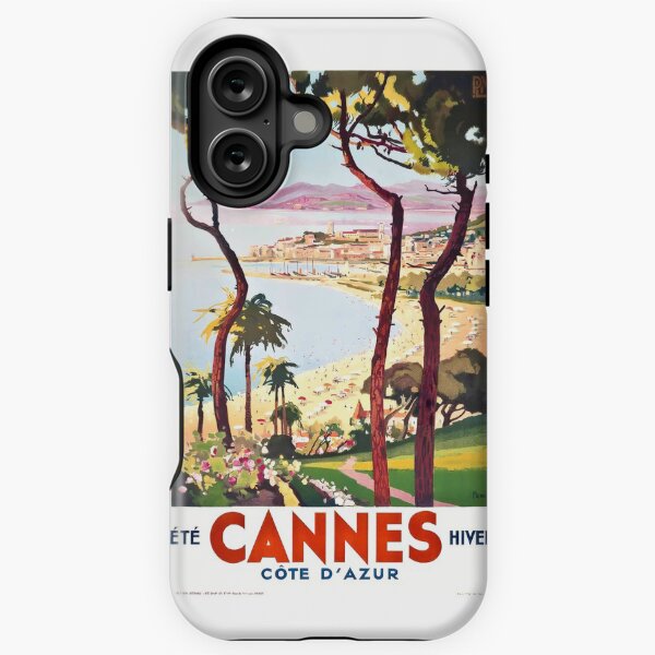 Vista previa del artículo con la obra «1938 Francia Cannes Cote D'Azur Travel Poster», diseñado y vendido por retrographics.