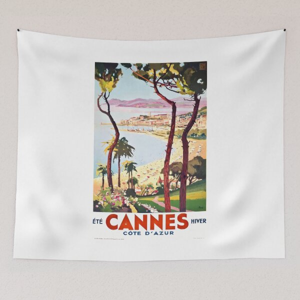 Item preview, 1938 France Cannes Cote D'Azur Travel Poster designed and sold by retrographics.
