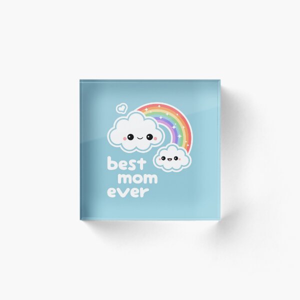 Cute Best Cloud Mom Acrylic Block