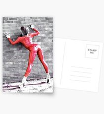 Red Catsuit Girl Postcards