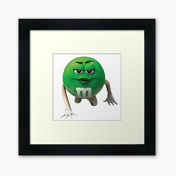 Green M&M character Art Print for Sale by Trasarual