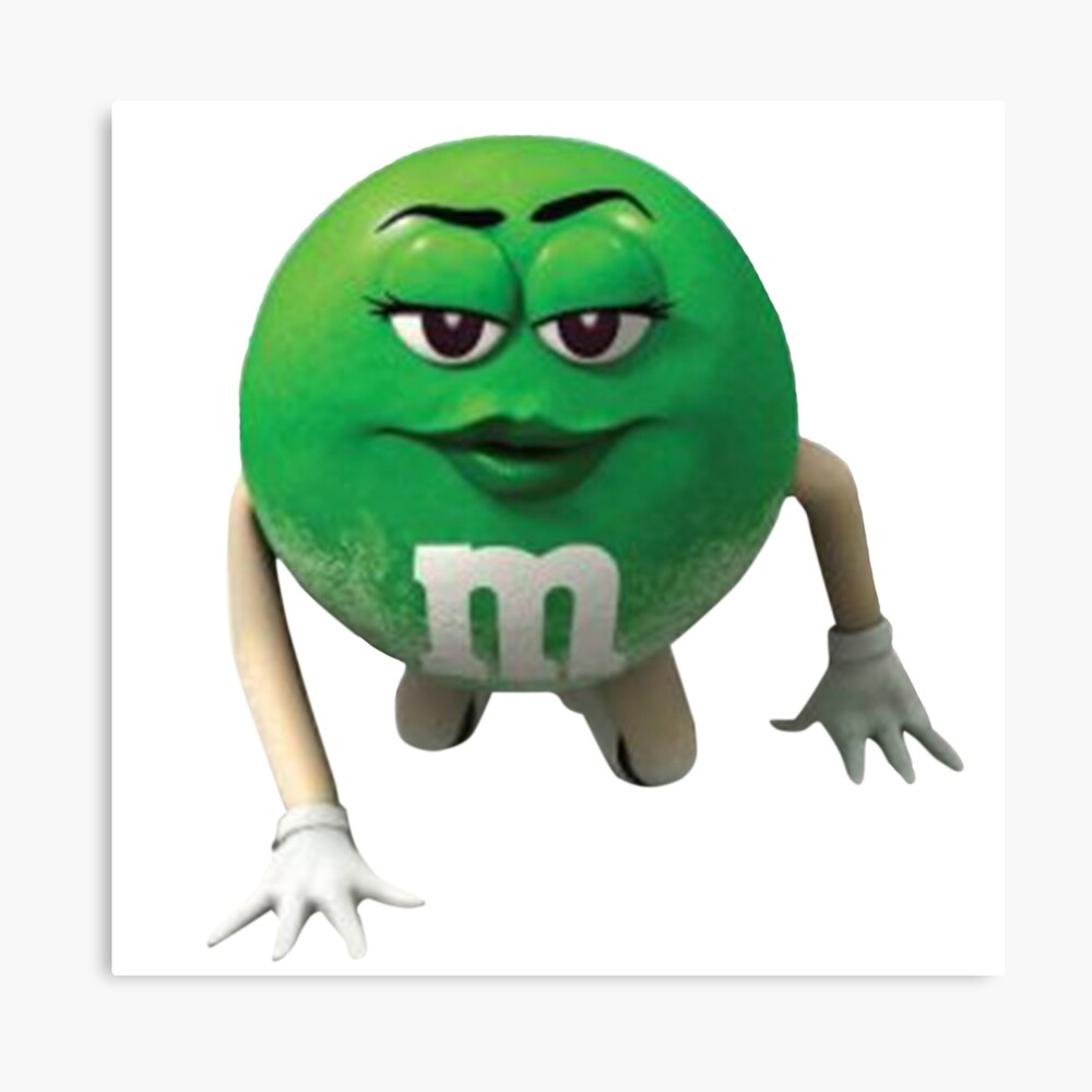 My M&M'S Green M&M Character Face Velour Throw Pillow