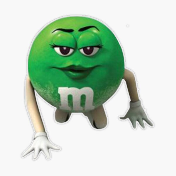 Orange M&M Sticker for Sale by memetrashpepe