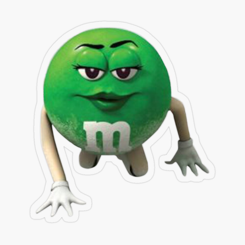 Sexy Green M&M Greeting Card for Sale by reesmg
