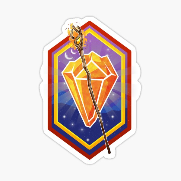 Onward Wizard Staff and Phoenix Gem Sticker