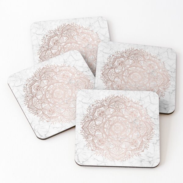 Item preview, Growing Mandala - Rosegold on Marble designed and sold by halconiandesign.