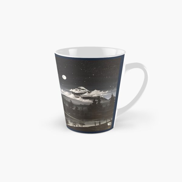Foggy landscape in blue tones Tall Mug