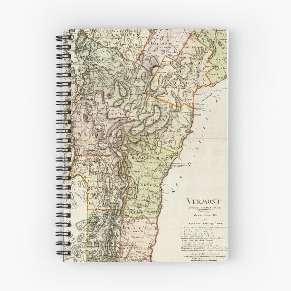 Item preview, Vintage Map of Vermont (1797) designed and sold by BravuraMedia.