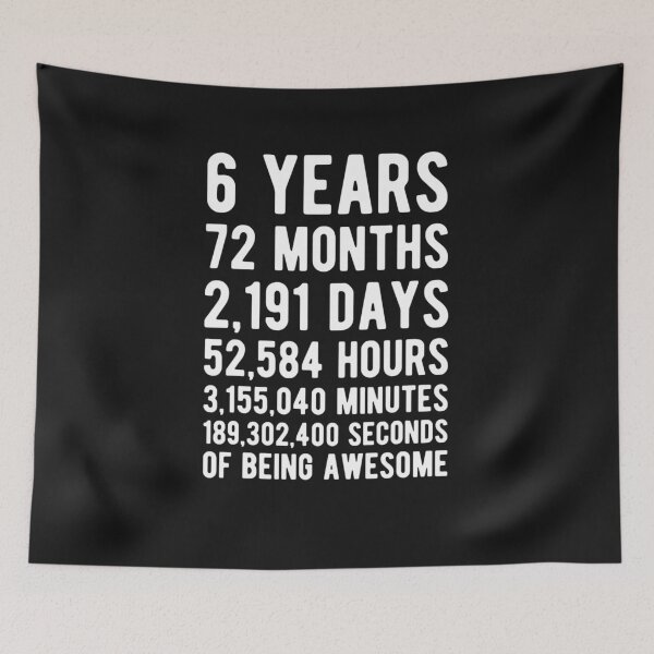 Item preview, 6th Birthday 6 Years 72 Months Old Being Awesome designed and sold by iBestSellings.