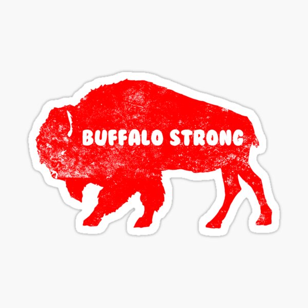 Zebra stripe Buffalo New York Bison Sticker for Sale by ScapegoatPrints