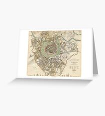 Vintage Map of Vienna Austria (1833) Greeting Card