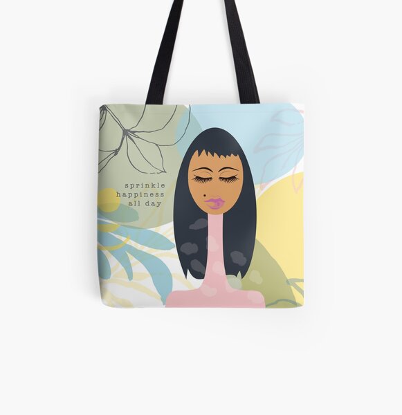 Sprinkle Happiness All Day All Over Print Tote Bag