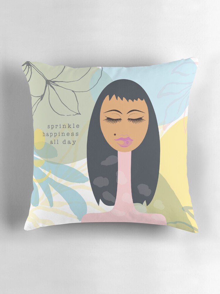Thumbnail 3 of 4, Pillow, Sprinkle Happiness All Day designed and sold by 6256design.