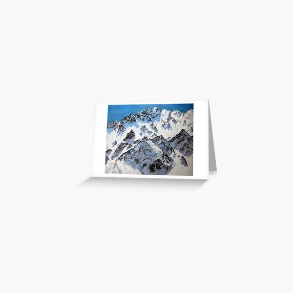 mountains in Langtang range Nepal Greeting Card