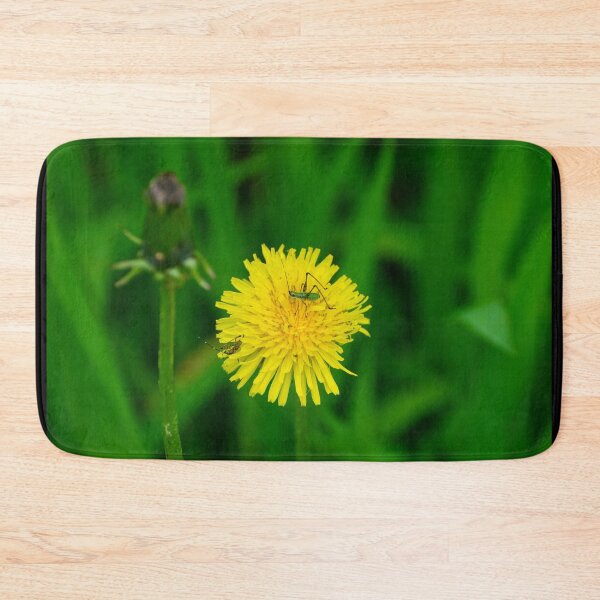 Item preview, Katydid nymphs on yellow Dandelion flower designed and sold by Stretch Clendennen.