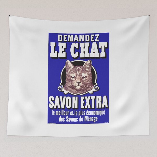 Aperçu de l'œuvre Affiche publicitaire extra française Le Chat Savon créée et vendue par retrographics.