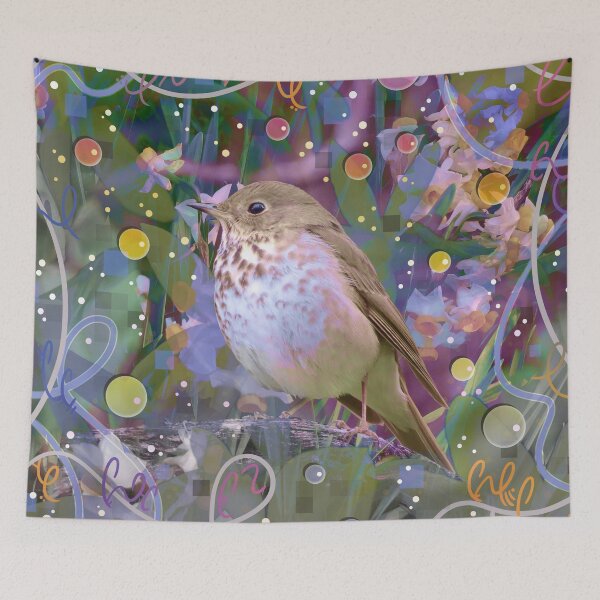 Item preview, Magical Little Bird (Hermit Thrush) designed and sold by vanillakirsty.