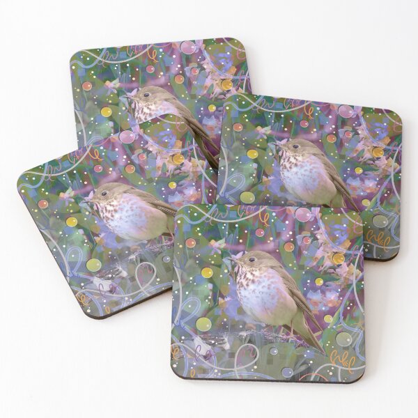 Item preview, Magical Little Bird (Hermit Thrush) designed and sold by vanillakirsty.