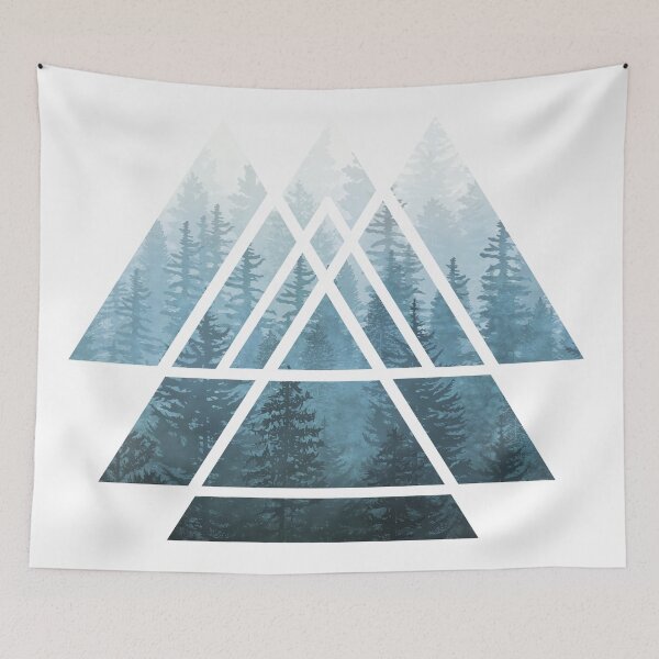 Item preview, Sacred Geometry Triangles - Misty Forest designed and sold by maryedenoa.