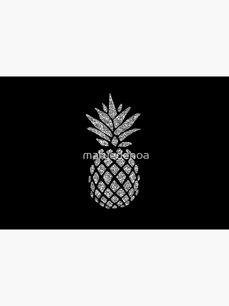 Silver Glitter Pineapple by maryedenoa